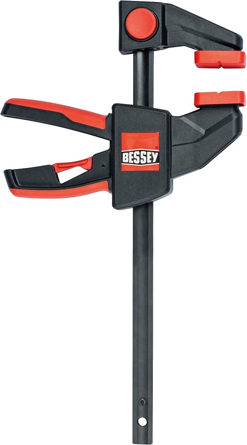 BESSEY EHK SERIES - 300 lb Clamping Force - 12 in - EHKL12 Trigger Clamp Set - 3.125 in. Throat Depth - Wood Clamps, Tools, & Equipment for Woodworking, Carpentry, Home Improvement, DIY