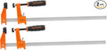 Jorgensen 18-Inch Bar Clamp Set, Medium Duty Steel Bar Clamps for Woodworking, Wood Clamps with 600 lbs Load Limit, 2-Pack