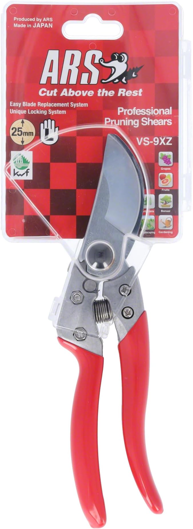 ARS HP-VS9XZ Hand Pruner, Red | Aluminum