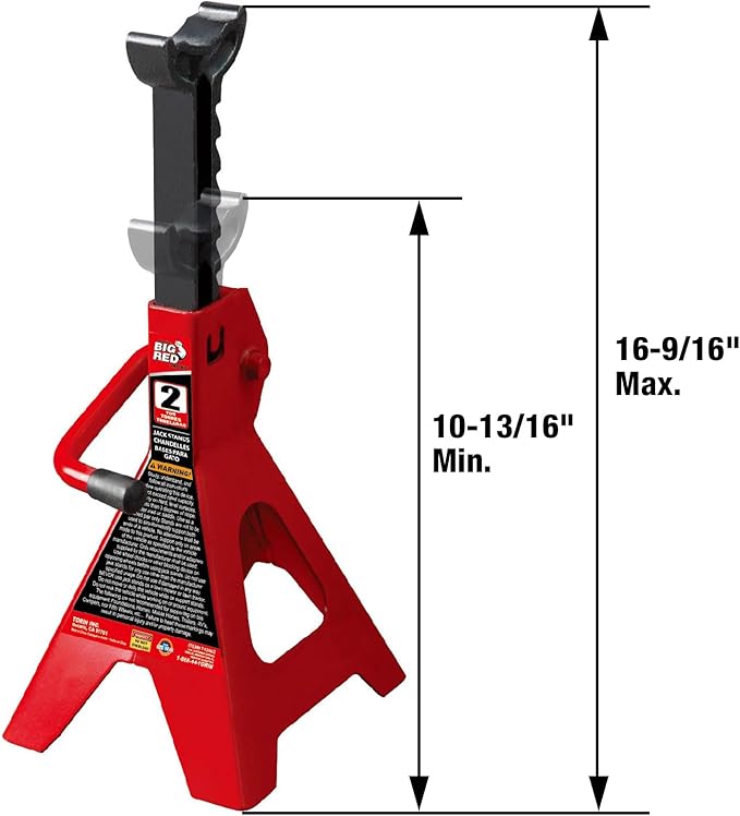 Big RED Torin Low Profile Floor Jack: Hydraulic Trolley Floor Jack Combo with 2 Jack Stands, 2 Ton (4000 lb.) Capacity