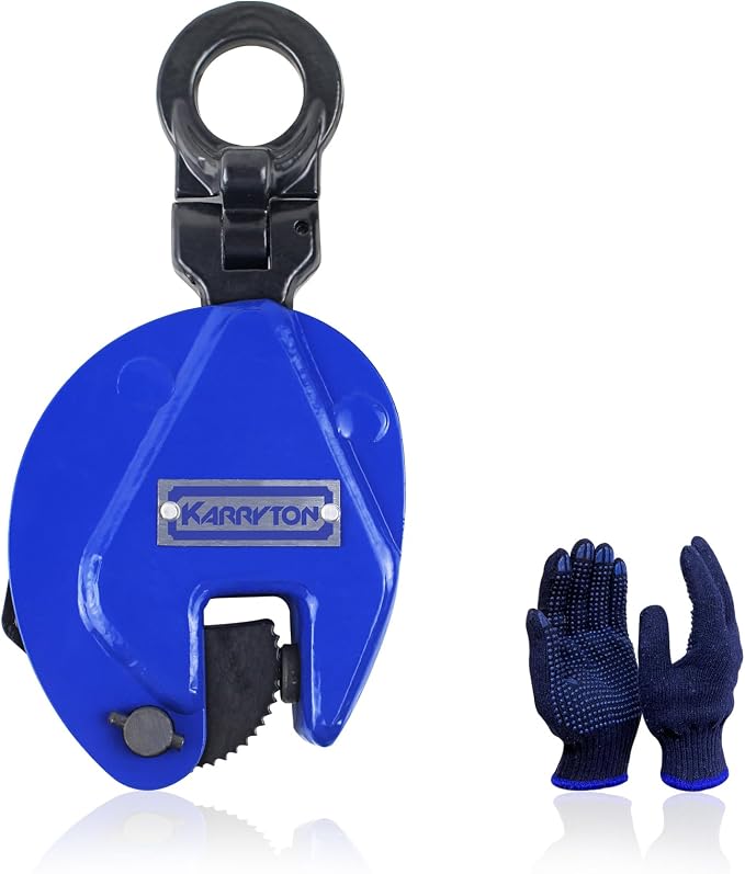 0.8Ton/1760LB Vertical Lifting Plate Clamp, Jaw Opening 0.6IN