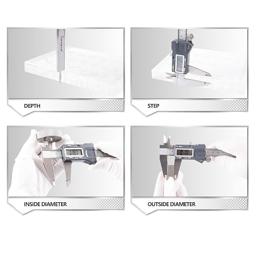 Digital Caliper 12 Inch (0–300mm), Large LCD Electronic Calipers with Inch/Metric Conversion, Stainless Steel Measuring Tool, ±0.03mm Accuracy