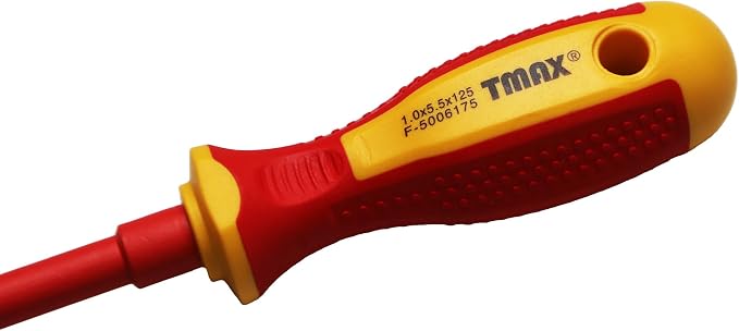 TMAX 1000V VDE Insulated Electrician Magnetic Screwdriver, 5.5mm 7/32" Flat