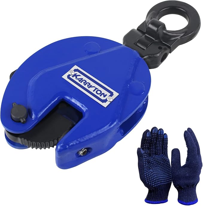 0.8Ton/1760LB Vertical Lifting Plate Clamp, Jaw Opening 0.6IN
