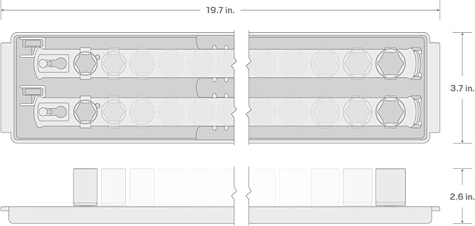 TEKTON 1/2 Inch Drive 6-Point Socket Set, 19-Piece | SHD92122 | (3/8 - 1-1/2 in.), Shallow, Socket Rail