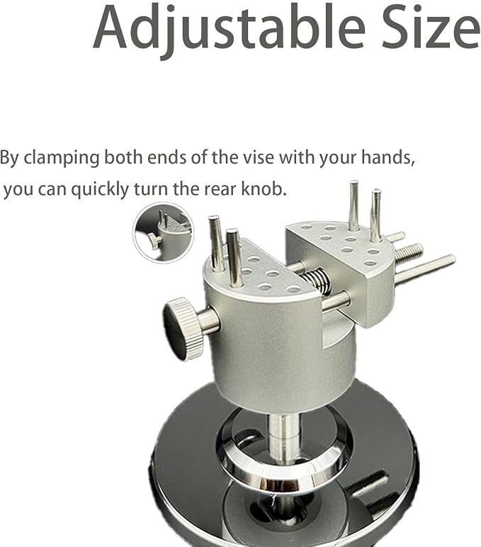 Adjustable Vise with 65mm Maximumly Opening Pin Hole Systems and 35mm Block Clamping for Flexible Workpiece Fixation Hand Tool Vise