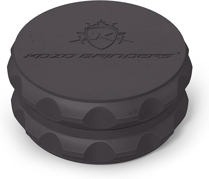 Kozo 2.5" Spice Grinder 2-Piece, Strong Grip By Kozo. (Black)