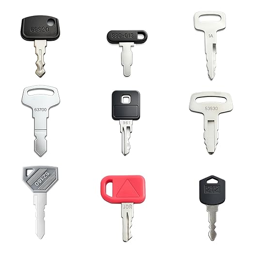62 Heavy Equipment Key Set Consturction Ignition Keys for Kubota Volvo JD JCB Cat Yanmar Komatsu Bobcat Hitachi Case Ford Toyota Hitachi Takeuchi JLG