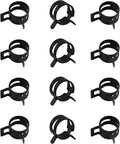 50pcs 0.91" ID Constant Tension Band Hose Clamps, 23mm Spring Band Type Action Hose Clamp Manganese Steel Fuel Line Clamp Low Pressure Air Clip Clamp for Fuel Hose Line Water Pipe Air Tube black