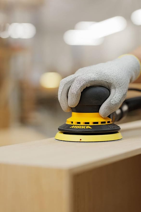 Mirka DEROS 550X CV - 5" Hook & Loop, 5.0mm Random Orbital Sander with Case - 110V Electric Power Tool for Woodworking, Drywall, Automotive Car & Wood Sanding - Professional Dust-Free Sander