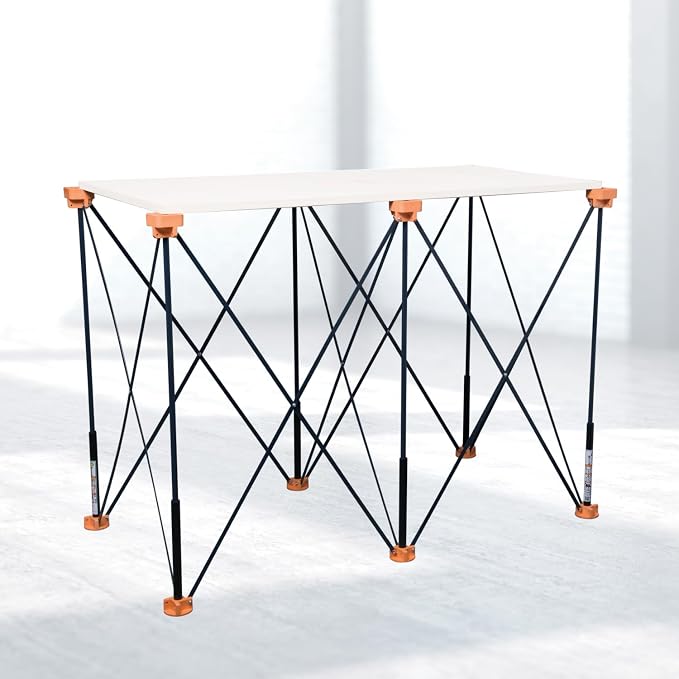 POWERTEC Arachni-Flex Portable Workbench 2x4ft Collapsible Workstand - Heavy Duty Folding Work Table Base, 2500 lbs Capacity 36 Inch Work Height, No Assembly Mobile Work Station w/Carry Strap (71926)