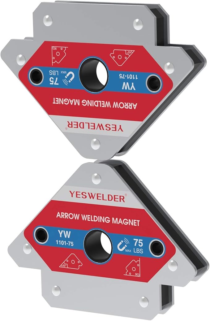 YESWELDER 75 LB Welding Magnet 2 Pieces of Magnetic Welding Holder 75 LBS Holding Power Welding Accessories (Pack of 2)