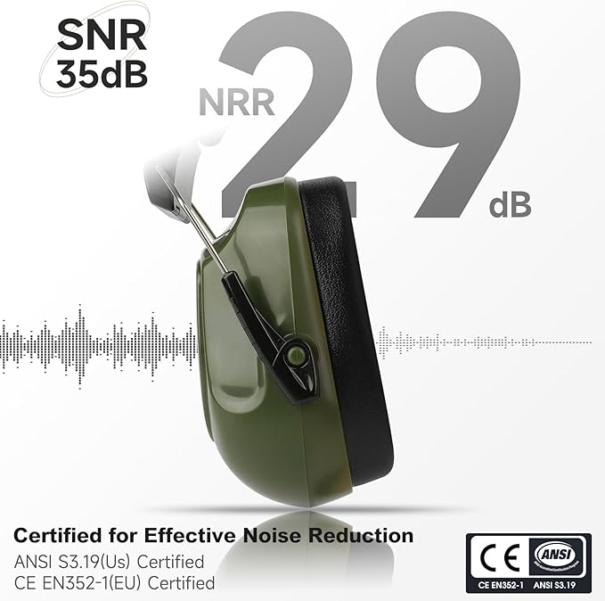 Noise Reduction Ear Protection Ear Muffs, Shooting Ear Protection, SNR 28dB Noise Cancelling Headphones for Adults Kids Autism, Hearing Protection for Shooting,Gun Range,Mowing