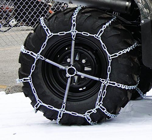 Security Chain Company 1062055 Max Trac Heavy Duty Zinc Traction Tire Chains, Designed for Snow Blowers and Garden Tractors in Snow, Ice and Mudd, Set of 2