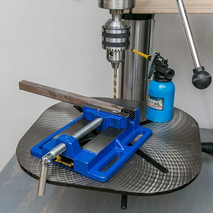 Forward Q194A 4 Inch Drill Press Vise Portable Bench Vise with Slotted Base