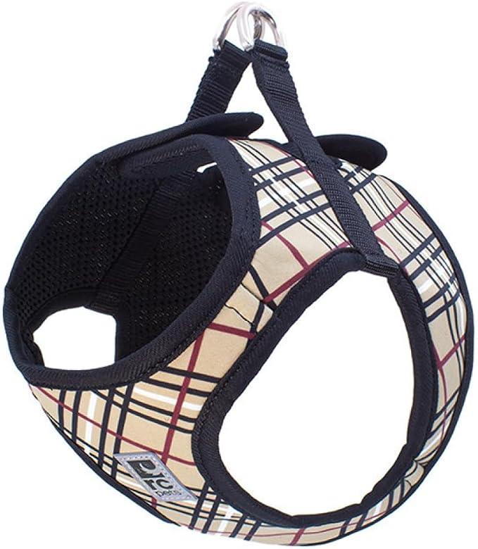 RC Pet Products Cirque Soft Walking Step-in Dog Harness, XX-Small, Tan Tartan