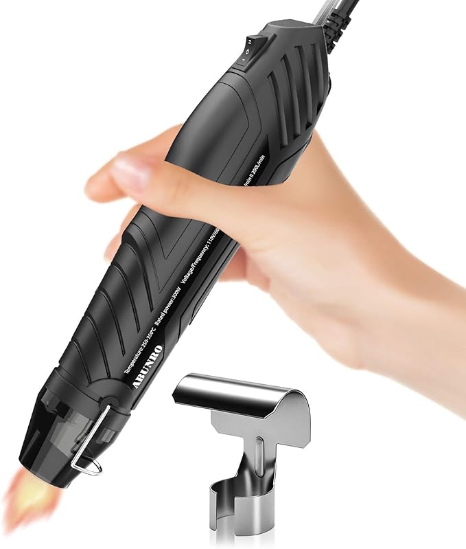 Mini Heat Gun, 2-Temp Settings 482℉ & 662℉（250℃& 350℃), 6.6FT Long Cable Fast Heat Hot Air Gun Tool with Reflector Nozzle, Overload Protection for Crafting (Mini Heat Gun)