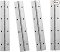 4Pcs 8Inch Piano Hinges,304Stainless Steel Hinge(Silver) 1.2'' Open Width,0.04'' Folding for Storage Boxes, Cabinets, Door, Piano, Wood Furniture