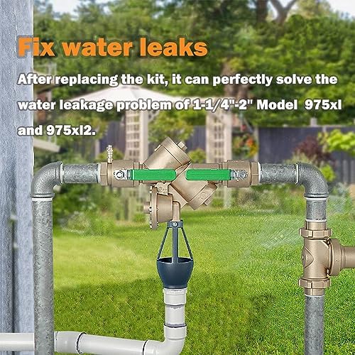Complete Replacement Repair Kit for 1-1/4" to 2" Models 975XL and 975XL2 Backflow Preventer, Includes Poppets, Springs, Seats and More