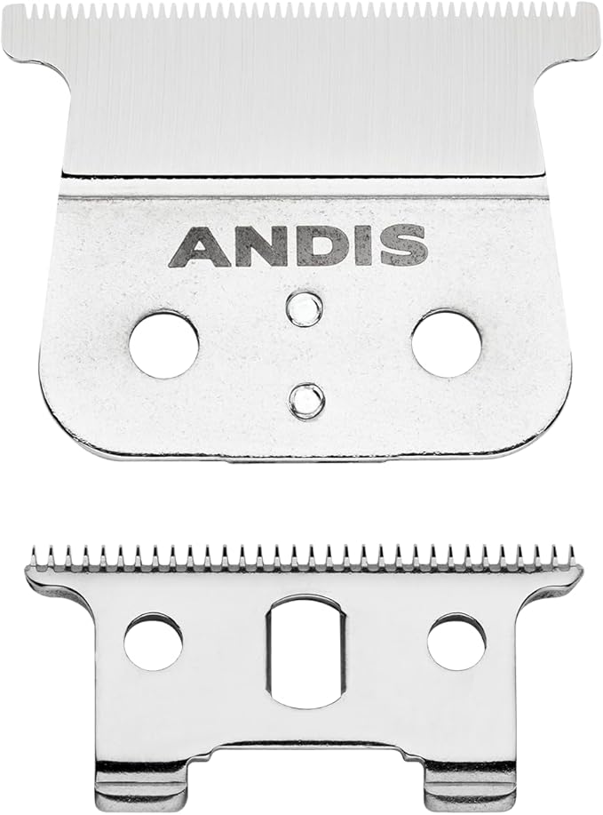 Andis T-Blade Replacement for T-Outliner, GTO, GO, and SLS Trimmers - Close Cutting, Zero Gapped, Silver