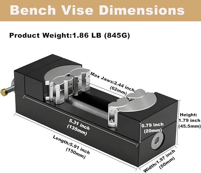 ARKNOAH Smart Fractal Vise, Heavy Duty Self-adjusting Table Vise