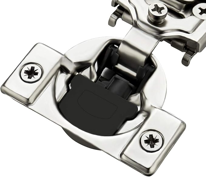 Ravinte 30 Pack 15 Pair 1/2 inch Overlay Soft Close Kitchen Cabinet Hinges Stainless Steel Adjustable Kitchen Hinges Satin Nickel Cabinet Hardware