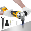 Cordless Metal Nibbler for DeWalt 20V Battery, Brushless Nibbler Metal Cutter with 3 Speed, Electric Nibbler Steel Cutter for Stainless Steel, Aluminium, 30000RPM, Dusty Bags, 2 Blades(No battery)