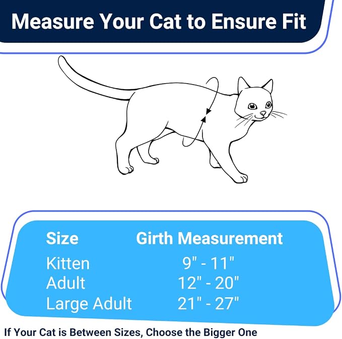 Houdini™ Escape Proof Cat Harness and Leash (V. Leather, XL) | Adjustable walking vest with 6ft lead, premium padded finish, snug secure fit, lightweight for travel and outdoor adventures