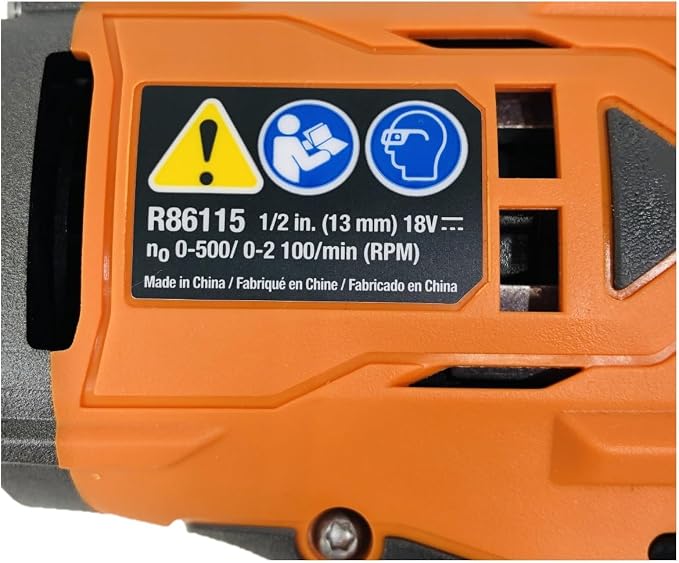 RIDGID 18V Brushless Cordless 1/2 in. Hammer Drill/Driver R86115 (Tool Only) Bulk Packaged