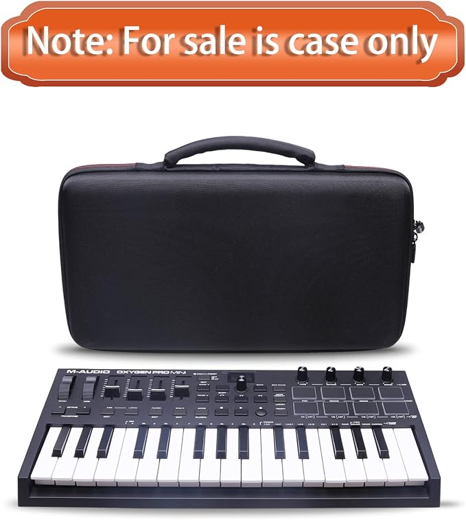 LTGEM Hard Case for M-Audio Oxygen Pro Mini – 32 Key USB MIDI Keyboard Controller