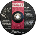 United Abrasives-SAIT 20012 A24N Fast Grinding Wheel 4" x 1/4" x 3/8" Type 27, 25-Pack