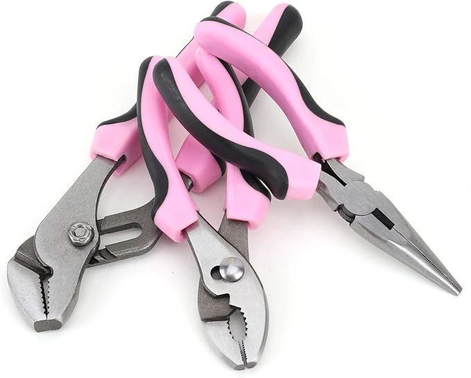 FASTPRO 220-Piece Pink Tool Set, Home Repairing Tool Kit for Women