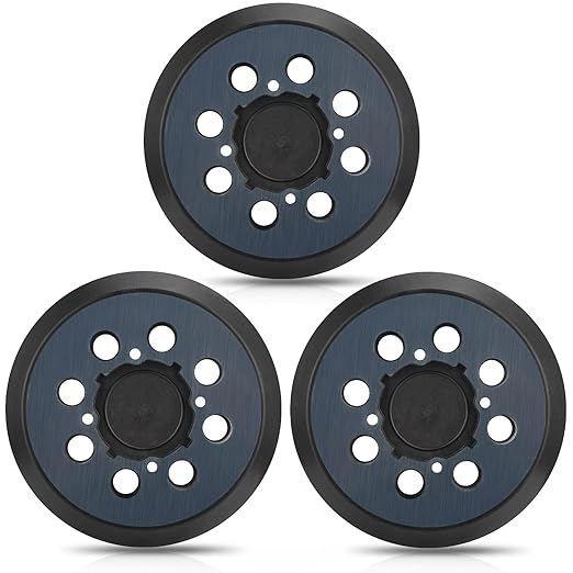 Sander Pad Replacement for Dewalt, 3 Pack 5" 8 Hole Hook and Loop Orbital Sander Pad Compatible with DeWalt DWE6421 6421K DWE6423 6423K DCW210B Random Orbital Sanders (4 Screw Holes)