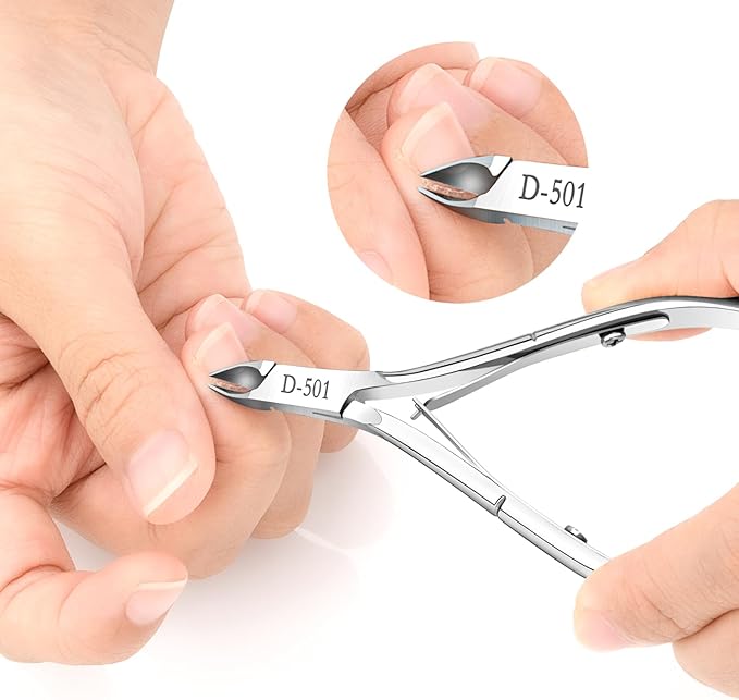 4 Packs Cuticle Nipper & Nail Trimmer, Premium Stainless Steel Cuticle Trimmer for Manicure & Pedicure at Home/Spa/Salon [Silver]