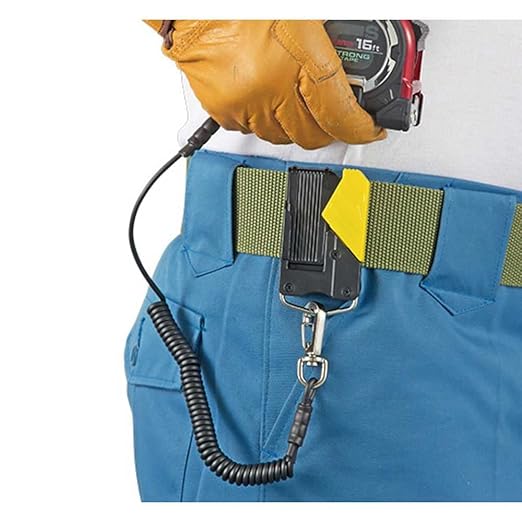 TAJIMA Tape Measure - 25 ft x 1-1/16 inch GS-Lock Measuring Tape with Shock Resistant Case & Safety Clip Holder - GSSF-25BW