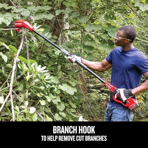 CRAFTSMAN Pole Saw, Pole Saws for Tree Trimming, Cordless V20 Tool-Only Tree Trimmer, Up to 14 Ft Extended Reach (CMCCSP20B)