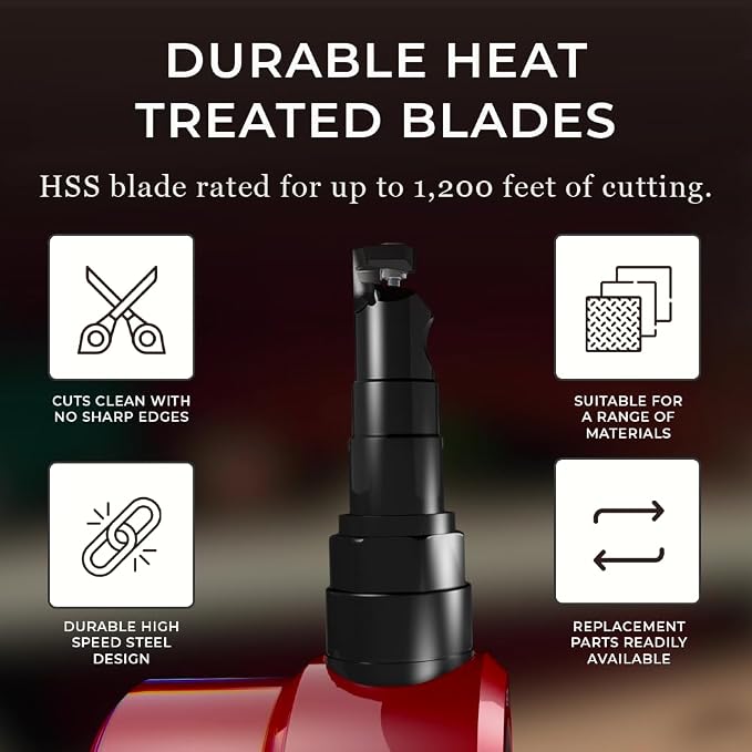 Bundle, Professional Nibbler, Sheet Metal Nibbler, Premium Nibbler Drill Attachment, Cuts Straight lines, Curves and Circles, Australian Made