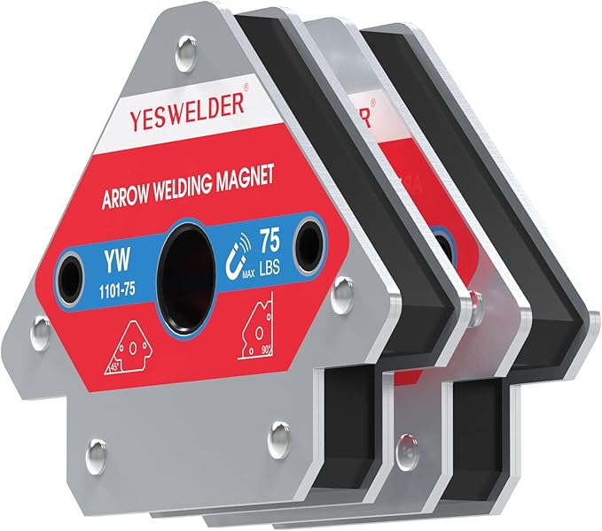 YESWELDER 75 LB Welding Magnet 2 Pieces of Magnetic Welding Holder 75 LBS Holding Power Welding Accessories