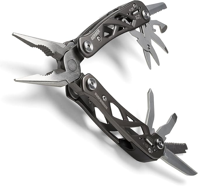 Gerber Suspension NXT 15-in-1 EDC Multitool, Pliers w/ Pocket Knife, Grey