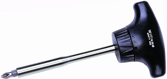Williams WRST4 Ratcheting Screwdriver, Comfort Grip T-Handle, 3-7/8-Inch