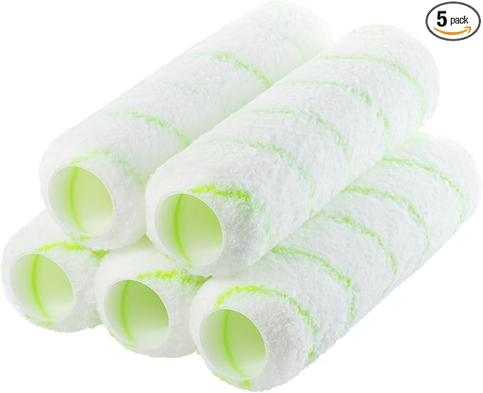 Bates- Paint Roller Covers, 9", 5 Pack, Olive Green Stripes, Covers for Paint Rollers 9 Inch, 9 Inch Paint Roller Covers, Paint Roller Cover, Paint Roller Covers 9 Inch, Large Paint Roller Covers