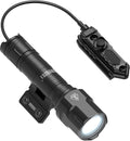 Feyachi Rifle Light 1200LM 22500Candela WL25 Tactical AR Flashlight LED Outdoor Light with Pressure Switch & Picatinny Rail Mount, 3 Modes - High/Low/Strobe (Mlok-Black)