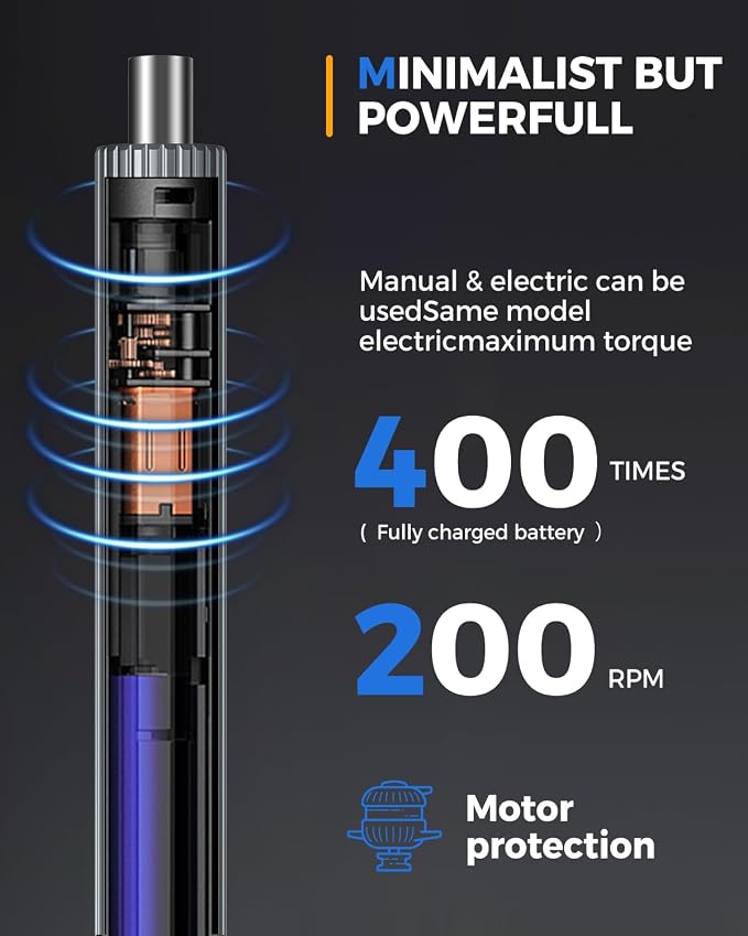 Mini Electric Screwdriver, LIFEGOO 58 in 1 Precision Screwdriver Set with 50 Magnetic Bits, Digital Display Electric Repair Tool Kit for Electronics Phone Camera Laptop Watch