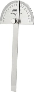 General Tools 18 Round Head Stainless Steel Angle Protractor, 0 to 180 Degrees, 6-Inch Arm
