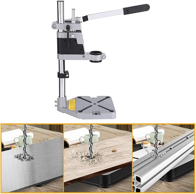 Bench Drill Press Stand, Portable Drill Drilling Guide, Universal Clamp Drill Press Workbench for Drilling Top
