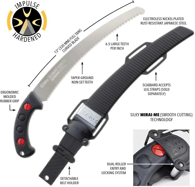 Silky ZUBAT Professional Curved Hand Saw 330mm Large Teeth (270-33)