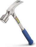 ESTWING Framing Hammer - 28 oz USA Made Long Handle Straight Rip Claw Hammer with Smooth Face & Shock Reduction Grip - E3-28S