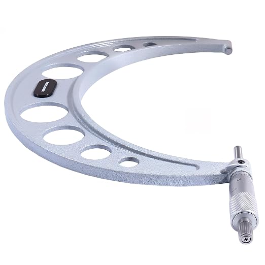 Accusize Industrial Tools Outside Micrometer, 8-9", EG00-0009 | 8-9", Ultra-Precision, Carbide Tipped, M-Type, Resolution 0.0001", Ratchet Friction Thimble, Solid Storage Case