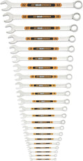 GEARWRENCH 22 Pc 12 Pt Hi-Viz Long Pattern Combination mm Wrench Set|81916H