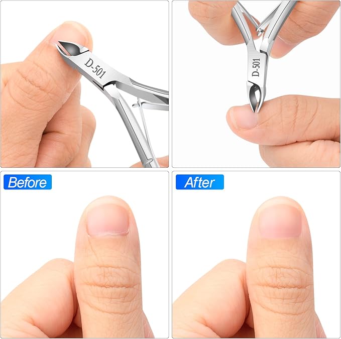 4 Packs Cuticle Nipper & Nail Trimmer, Premium Stainless Steel Cuticle Trimmer for Manicure & Pedicure at Home/Spa/Salon [Silver]